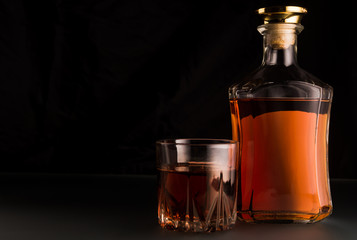 Whiskey beverage in glass