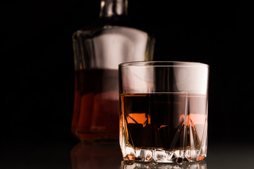 Scotch beverage in glass