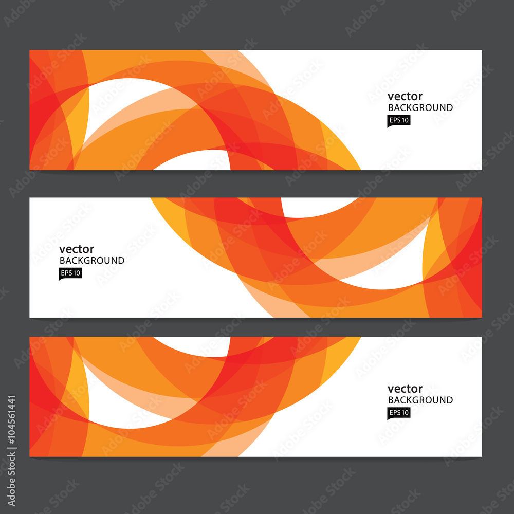 Wall mural geometric abstract background banner header set. stock-vector eps10
