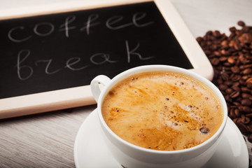 Break for a cup coffee