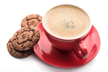 Cup of coffee isolated