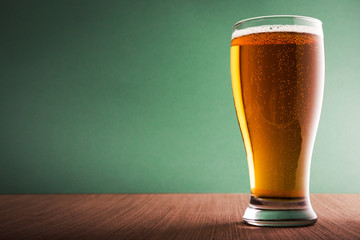 Glass of light beer