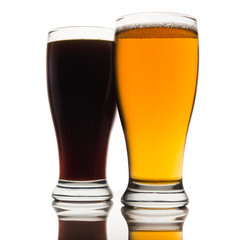 Two glasses of beer