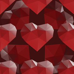 heart diamond seamless pattern