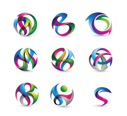 Obraz premium Abstract Colorful Business Logo Element v.1