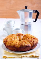 Citrus pull apart coffee ring cake