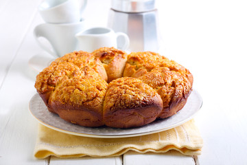Citrus pull apart coffee ring cake