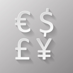 Paper currency symbols  