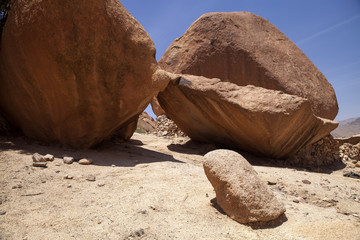 beautiful rock formations around Tafraoute, Morocco