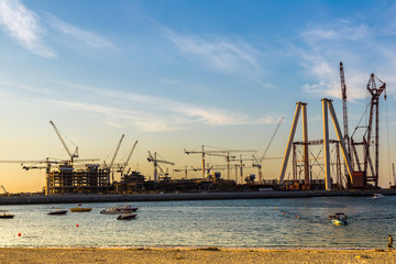 Fototapeta premium Construction site in Dubai