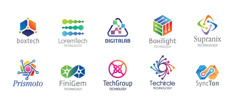 Technology Logo Design Set V.3
