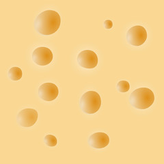Seamless Cheese Pattern, Texture. Vector