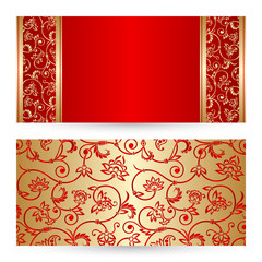 Vector set greeting or invitation cards.