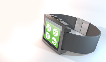 concept by smart watch about medical