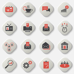 Set of universal office and organizational icons
