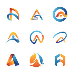 Abstract Letter A Design Element