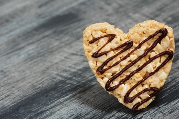 Heart shaped Rice crispy treats