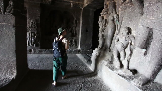 Tourist Ellora cave