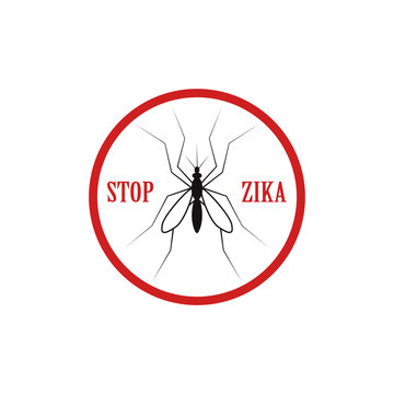 Mosquito with phrase "Zika virus"