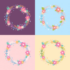 Elegant floral wreath card