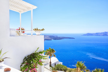 Perfect view with Traditional Greek house on the sea side