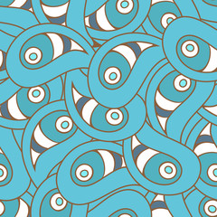 Doodle abstract seamless pattern. Vector image.
