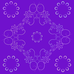 перламутровый орнамент на фиолетовом фоне