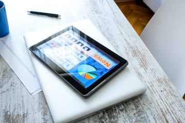 Stock market trading app on a Tablet PC