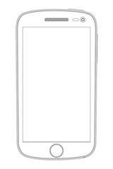 Outline drawing smartphone