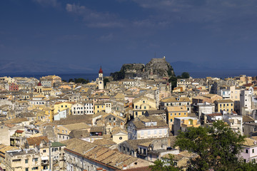 Fototapeta na wymiar Blick von der Neuen Festung auf, Kerkira, Korfu