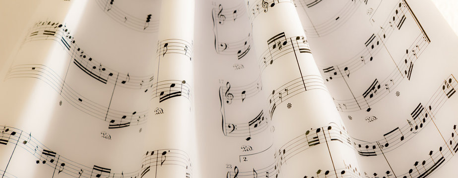 Musiknoten als Hintergrund