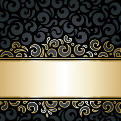 Decorative black & gold luxury wallpaper background