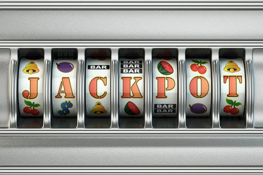 Slot machine with jackpot. Casino concept.