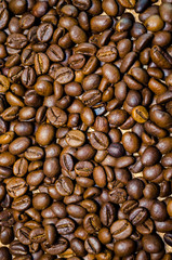 Brown coffee beans background