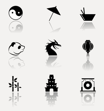 Zhina - vector icon set.
