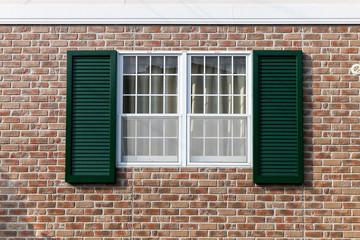 Wall of building with windows