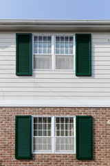 Wall of building with windows