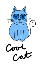 Illustration of a cartoon cat