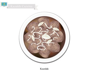 Kuurdak or Kazakh Stewed Brown Meat with Onion