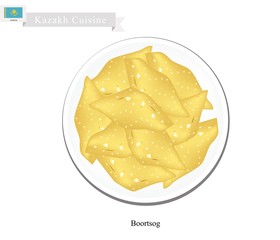 Boortsog or Kazakh Deep Fried Butter Cookies