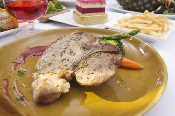 T-bone pork steak