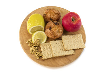 Food on cutting board