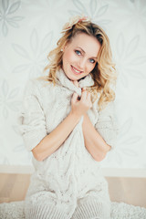 Naklejka premium a happy pregnant woman
