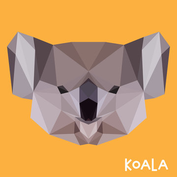 Polygonal koala background