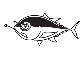 graphic fishing tuna, vecter