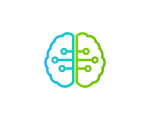 Brain Tech Logo Design Template