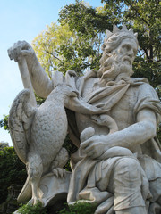 Sculpture de G&eacute;nie &agrave; Jardin Botanique de Palerme