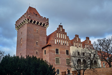 Tower reconstructed royal castle in Poznan.