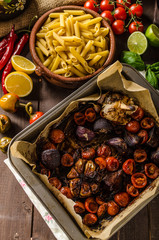 Vegetarian baked vegetables