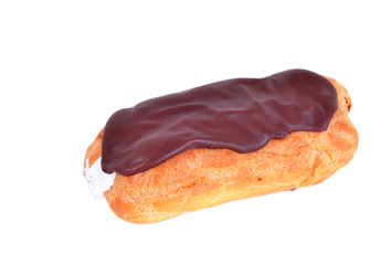 Eclair with chocolate